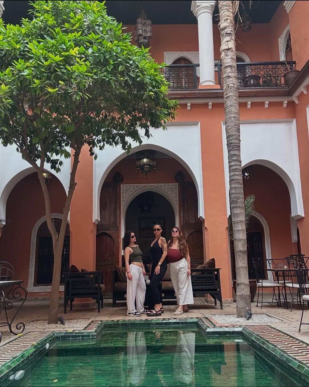 Friends at traditional riad